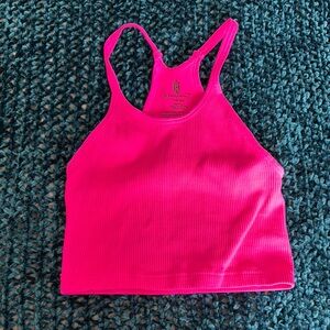 FP Movement Vibrant Pink Ribbed Tank Top